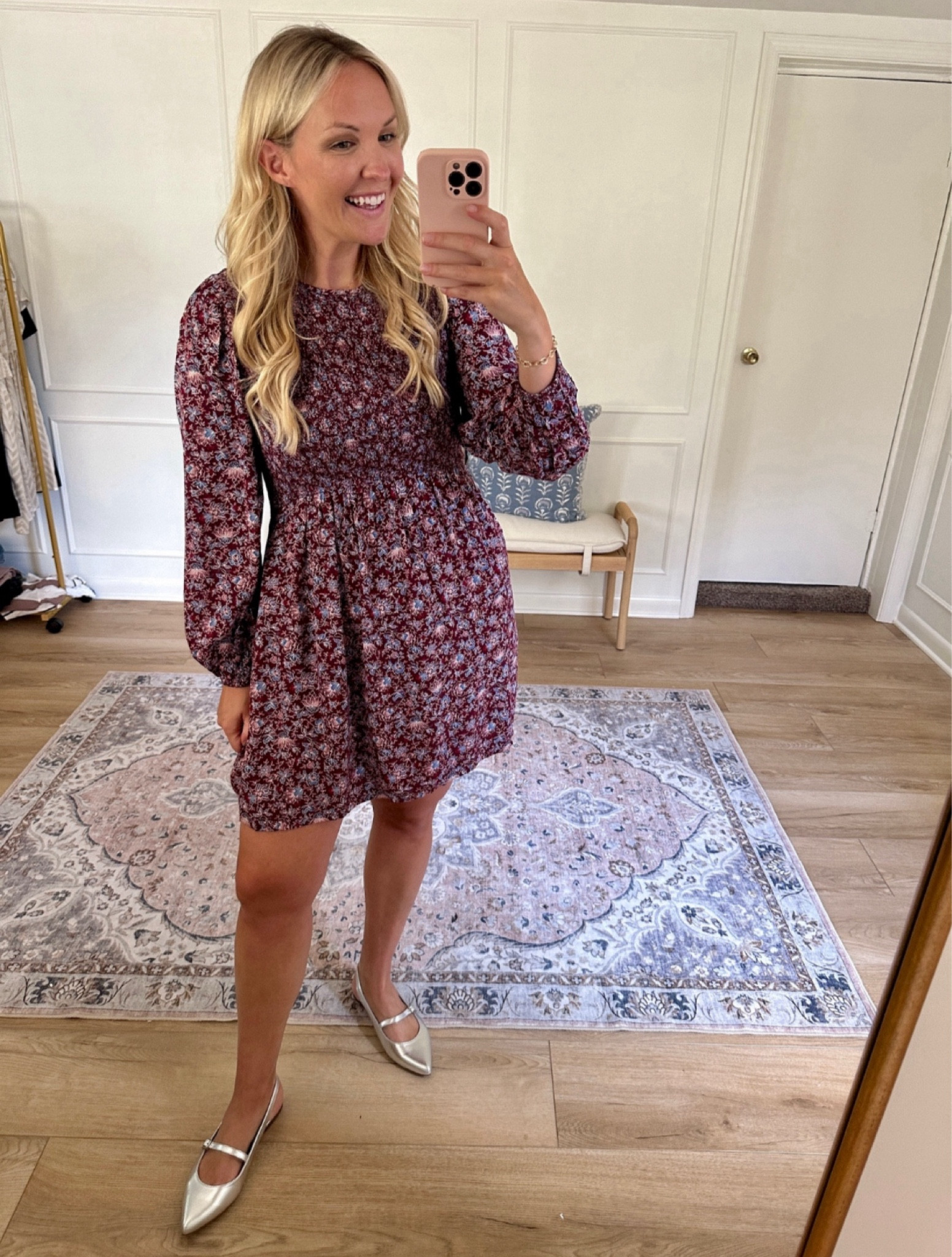 This long sleeve mini dress is still available! It’s so cute! Would be perfect for teachers too! Fall dresses / fall outfit / teachers outfit / back to school 

#LTKSeasonal #LTKBacktoSchool #LTKWorkwear