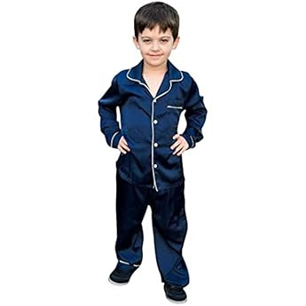 Pajamas Kid Unisex Pjs Set Girls Boys Silk Pajamas Set Satin Long Sleeve 2 Piece Clasic Sleepwear fo | Amazon (US)