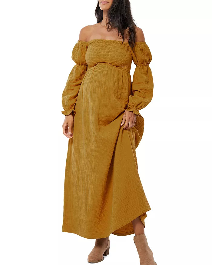 The Dream Smocked Off the Shoulder Maxi Dress | Bloomingdale's (US)