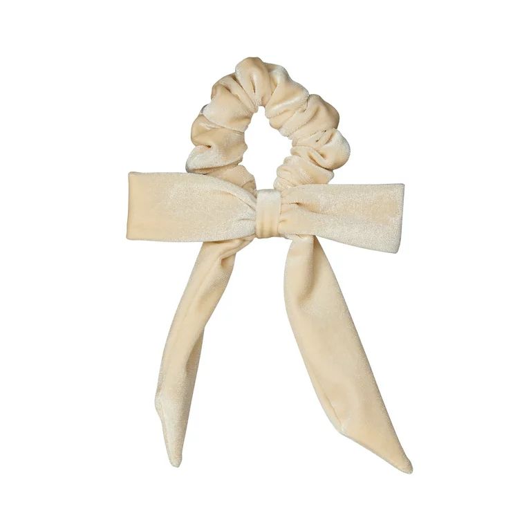 Hairitage Velvet Hair Bow Scrunchie Ivory, 1 PC | Walmart (US)