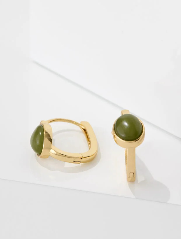 Cabochon Hoop Earrings | Talbots