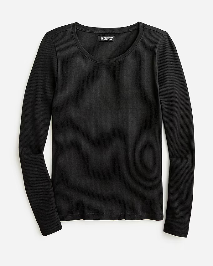 Long-sleeve crewneck T-shirt in vintage rib | J. Crew US
