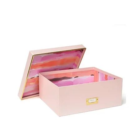 Large Storage Box - Light Pink Watercolor & Gold Foil | Walmart (US)