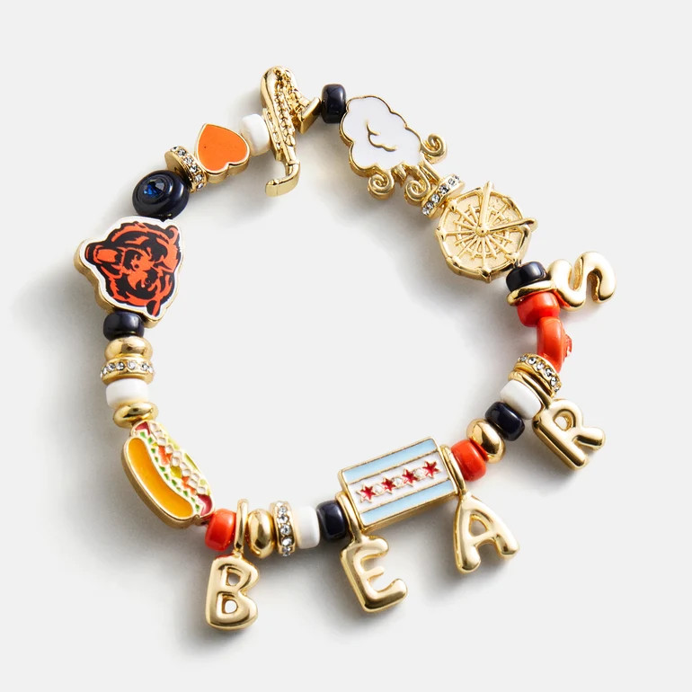 NFL Beaded Charm Bracelet - Chicago Bears | BaubleBar