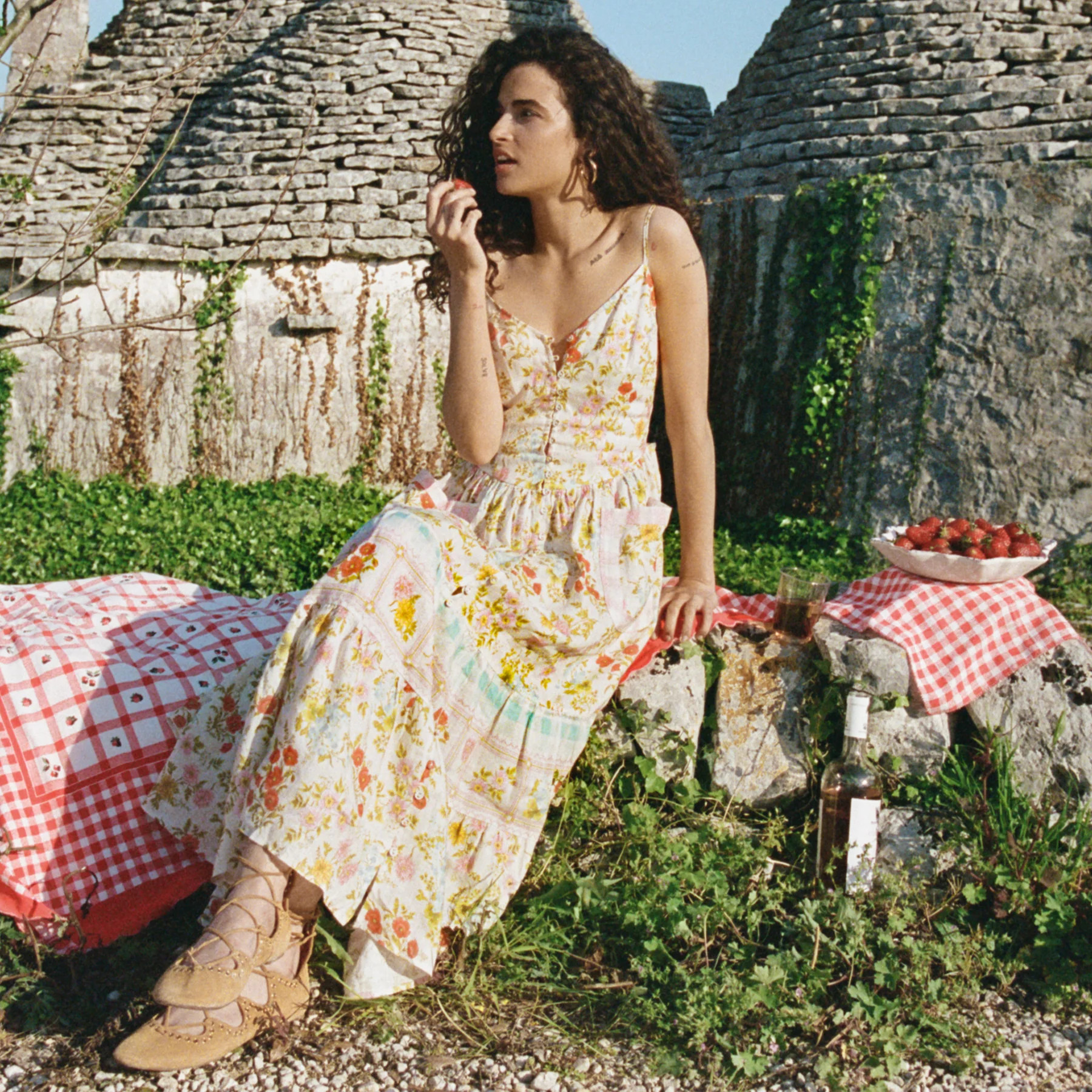 Flora Linen Midi Dress | Spell Designs (USA)