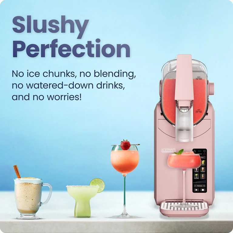 Iceman by Chefman Slush-Ease Slushy Maker with Touchscreen, Pink | Walmart (US)