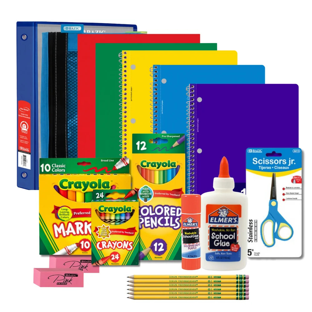 MWSC Elementary Back to School School Supply Kit - Grades 1st-4th - 64 Pieces | Walmart (US)