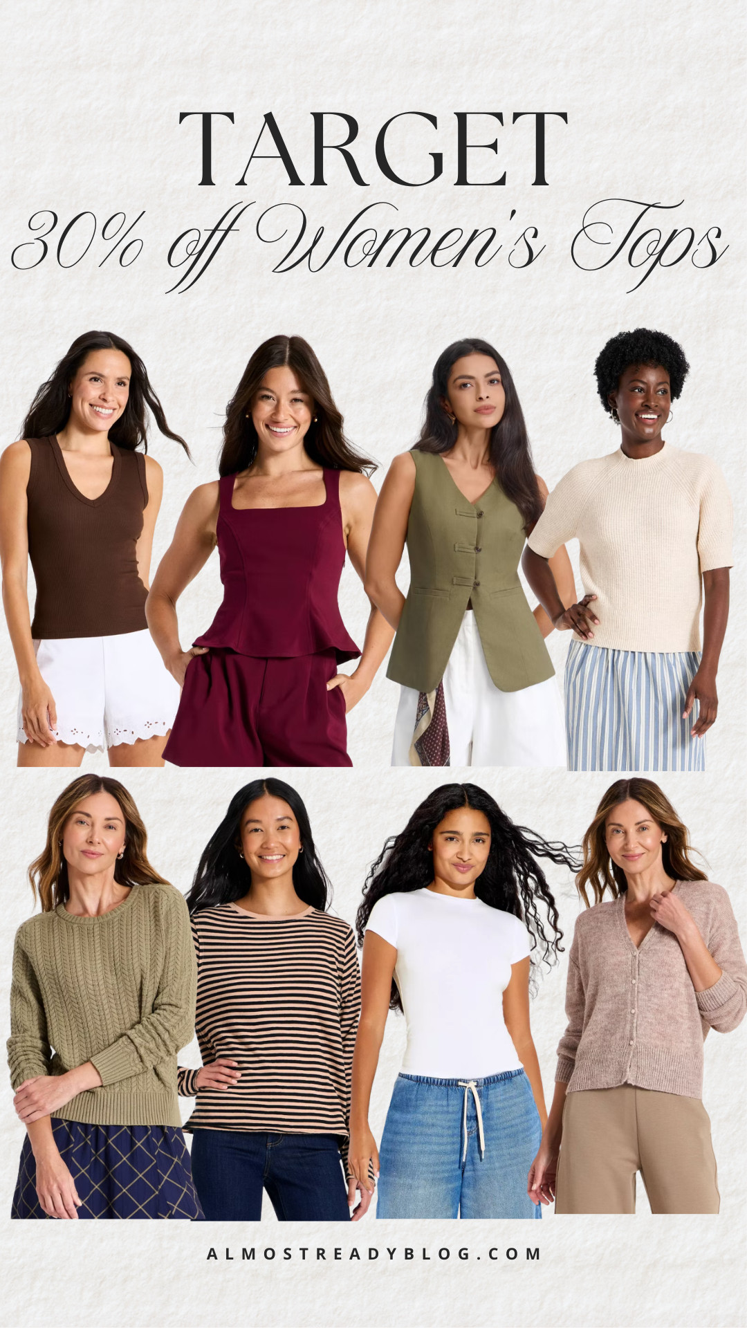 Save 30% on women’s tops at Target, including sweaters, tees, tanks and easy fall layers.

Target sale, Target women’s tops, women’s tops on sale, fall tops, fall fashion finds, women’s sweaters, fall sweaters, casual fall outfits, affordable fall fashion, Target fall fashion

#LTKOver40 #LTKSaleAlert