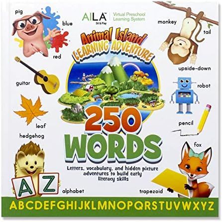 ANIMAL ISLAND Aila 250 Words Book - Preschool Learning System Kindergarten Readiness, Vocabulary, Pr | Amazon (US)