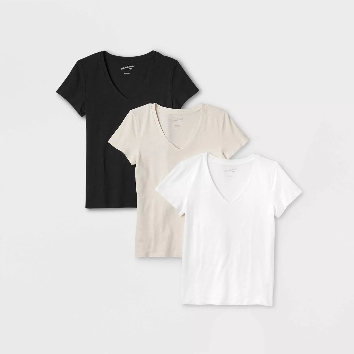 Women's 3pk Fitted V-Neck Short Sleeve T-Shirt - Universal Thread™ | Target