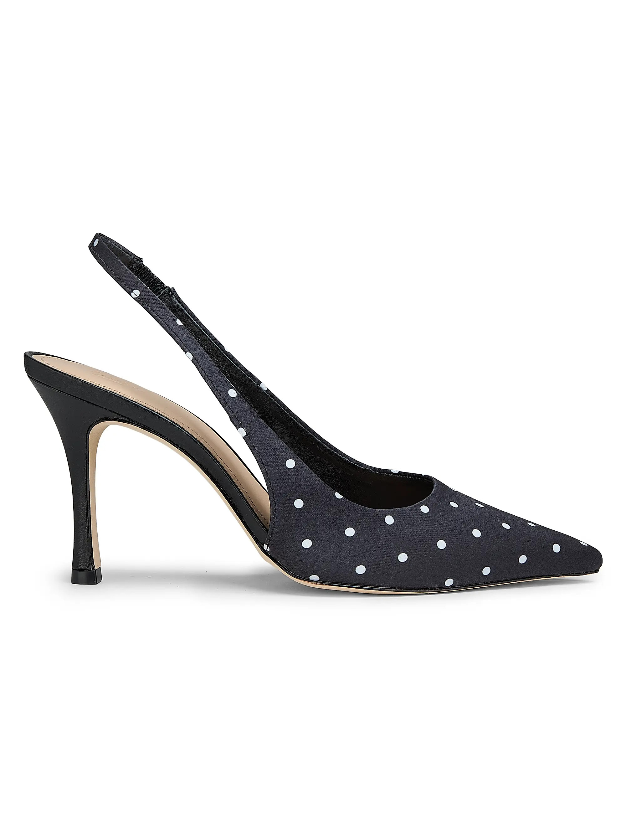 22élevé 90MM Polka Dot Satin Slingback Pumps | Saks Fifth Avenue | Saks Fifth Avenue