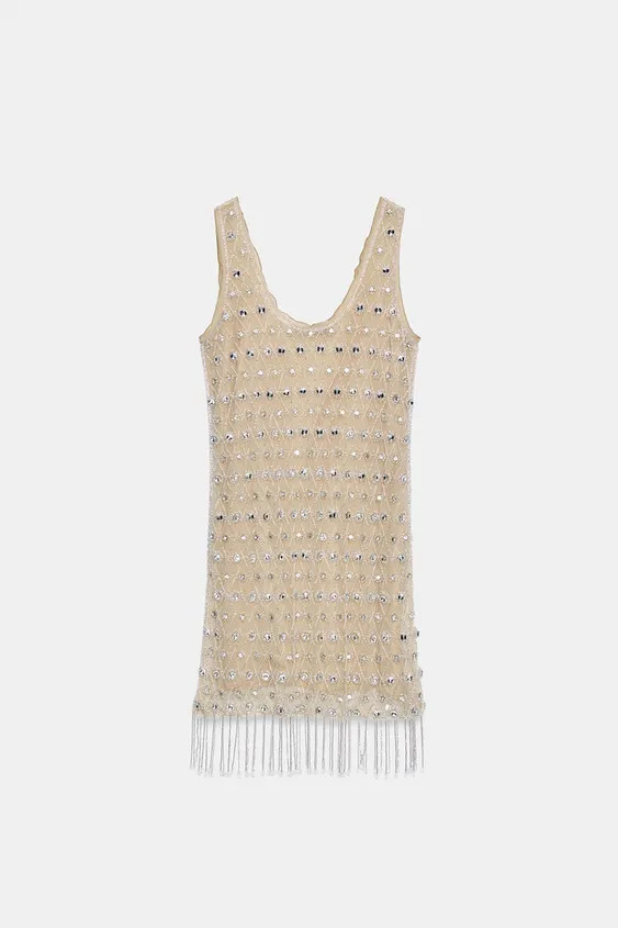 JEWEL BEADED MINI DRESS | Zara US