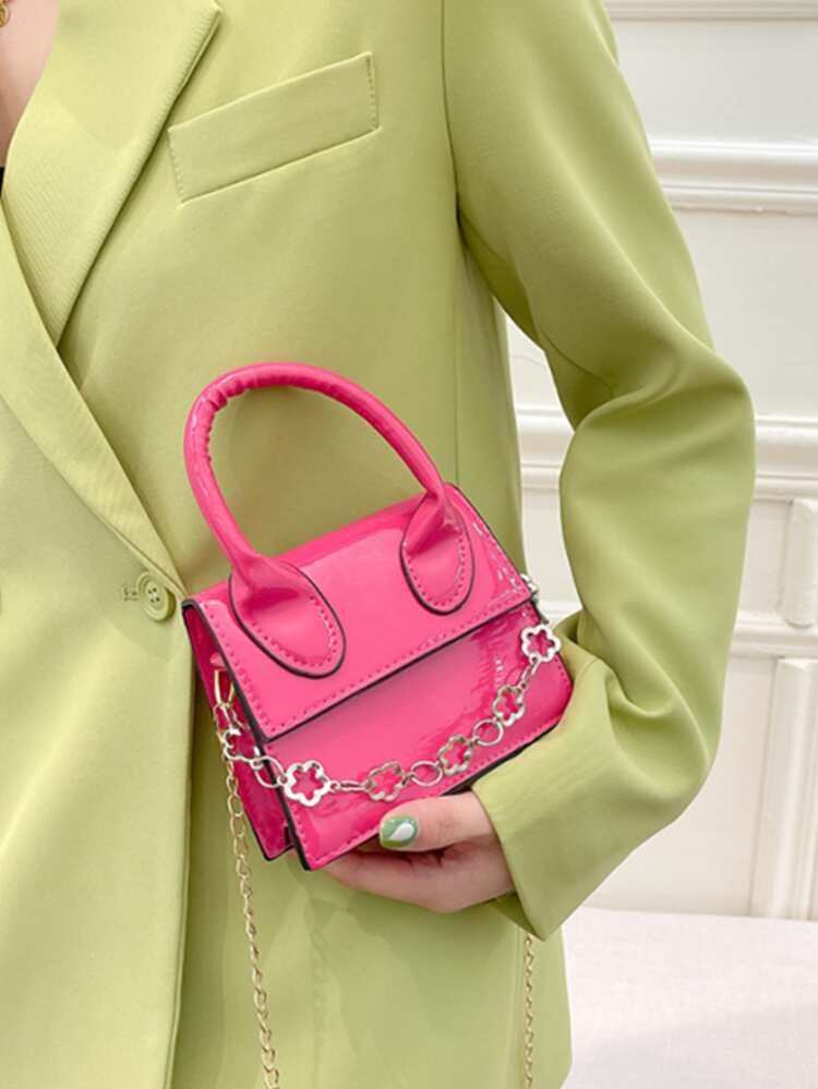 Mini Chain Decor Flap Square Bag | SHEIN