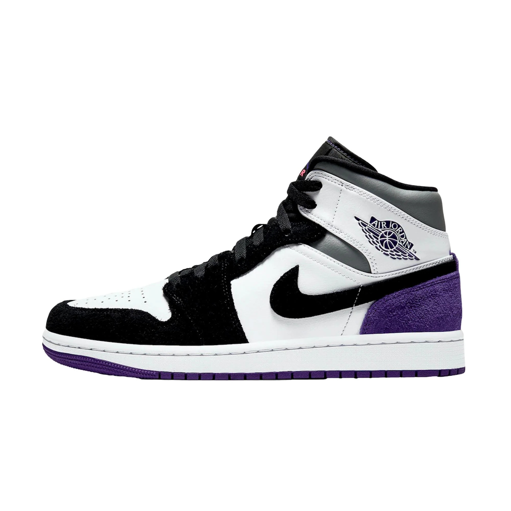 Nike Air Jordan 1 Mid SE White / Court Purple-Black 852542-105 Men's | Shop Simon