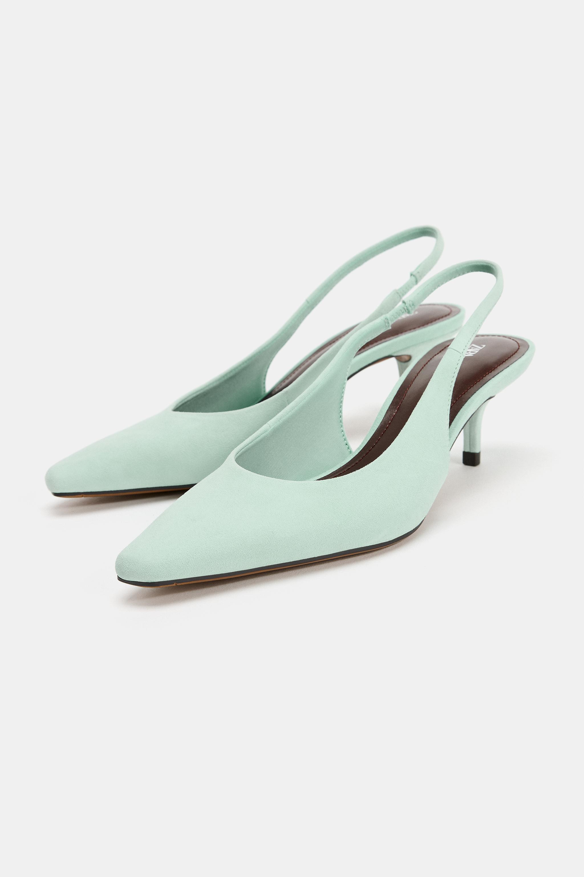 SUEDE KITTEN HEEL SHOES | Zara US