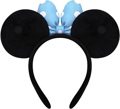 Handmade Mouse Ears Headband for Women and Ladies, Polka Dot Bow Minnie Ears Costume Accessories | Amazon (US)