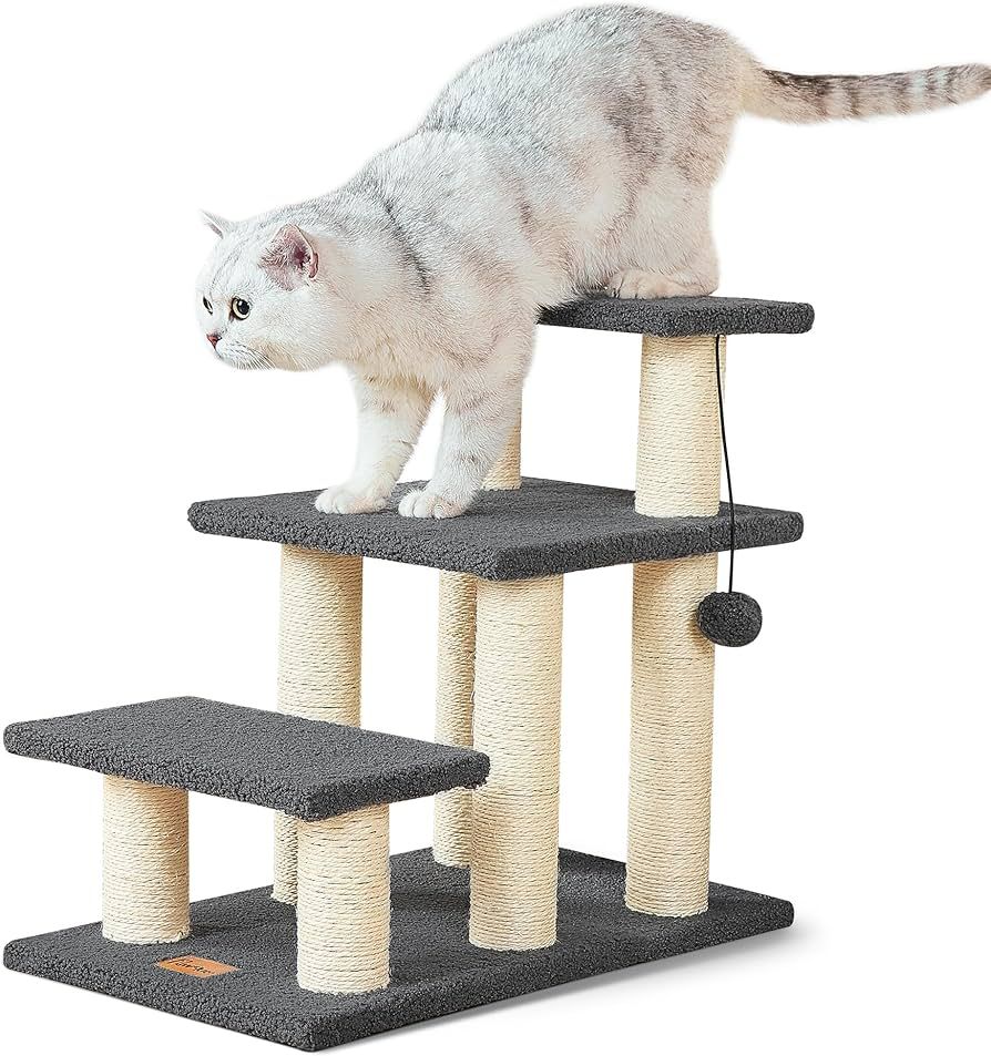 Pawque Dog Stairs & Cat Scratching Post Pet Steps for High Beds Couch, High-Strength Boards Holds... | Amazon (US)