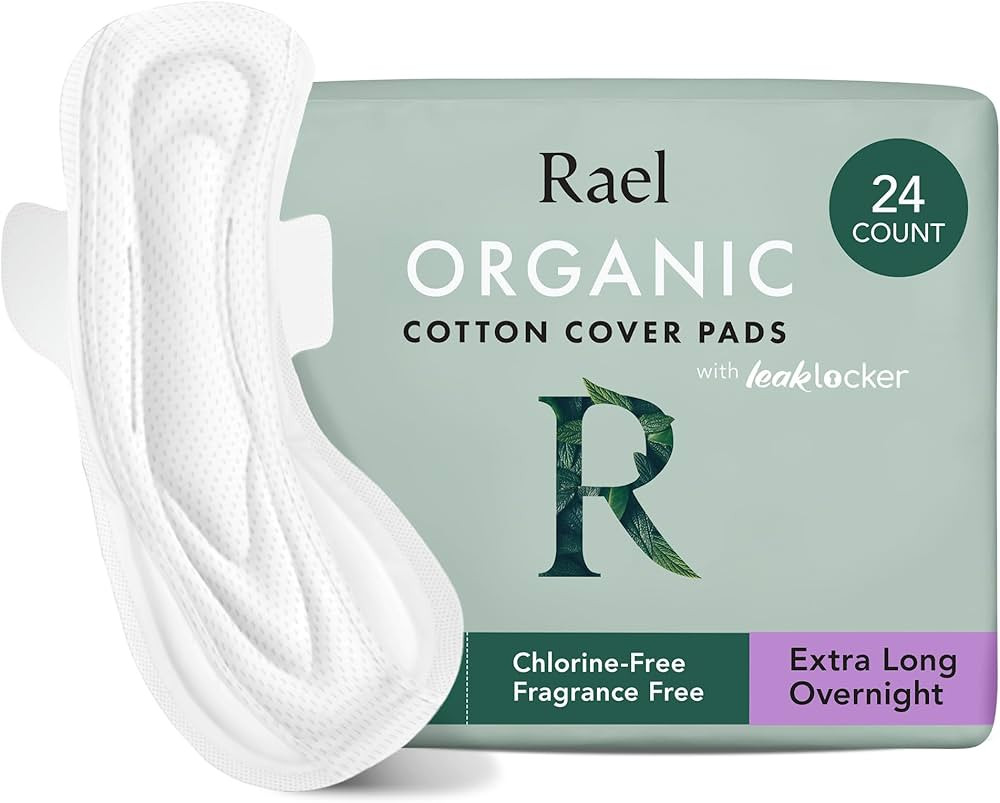 Rael Pads for Women, Organic Cotton Cover - Period Pads with Wings, Feminine Care, Sanitary Napki... | Amazon (US)