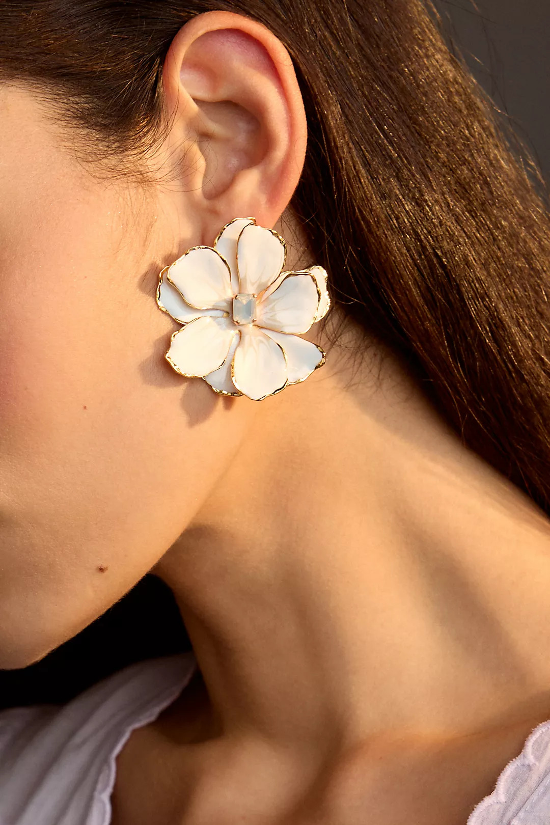 The Pink Reef Hand-Painted Earrings | Anthropologie (US)