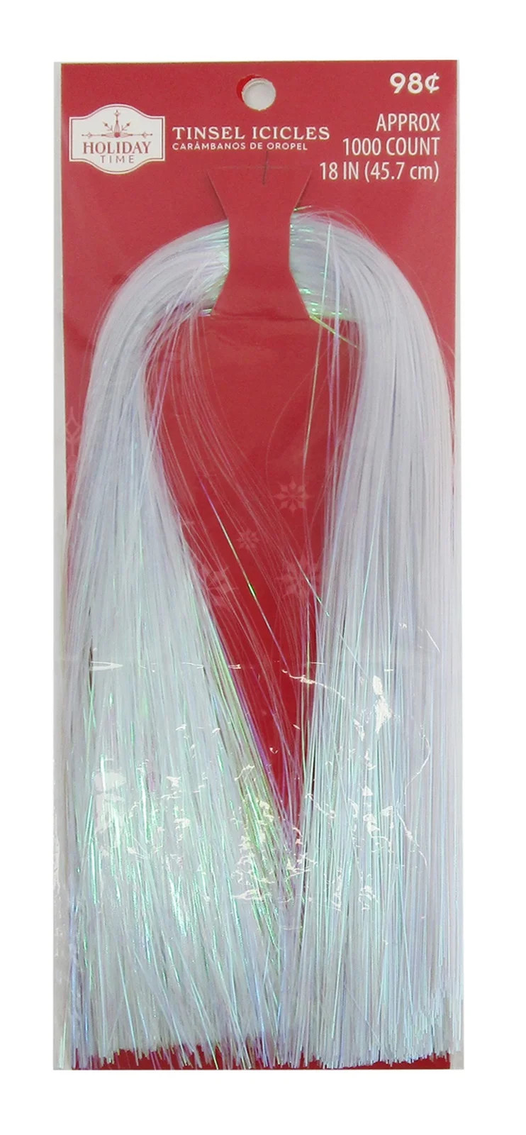 Iridescent Tinsel Icicles, 1000 Count, by Holiday Time | Walmart (US)