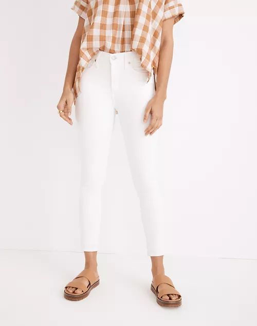 9" Mid-Rise Skinny Crop Jeans in Pure White | Madewell