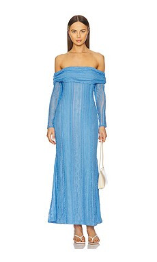 Charo Ruiz Ibiza Minerva Long Dress in Blue Tannis from Revolve.com | Revolve Clothing (Global)