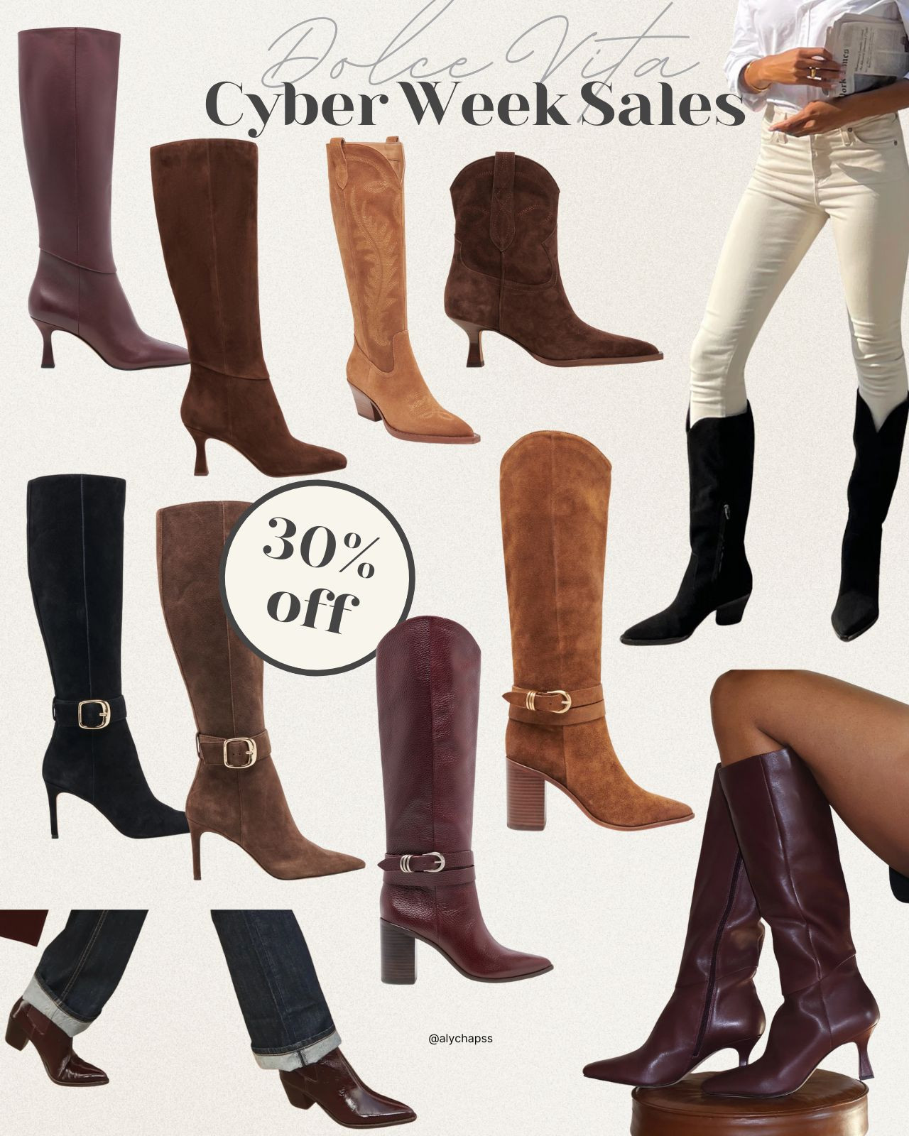 Cyber week sales Dolce Vita 11/27 - 12/2
30% off everything
maroon boots
wide calf boots
ankle boots
burgundy boots 
suede boots  

 #LTKCyberWeek #LTKGiftGuide #LTKMidsize