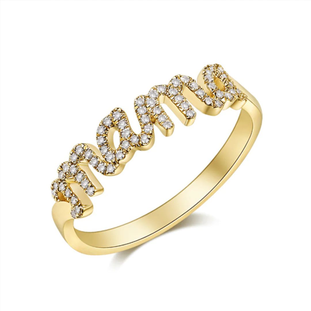 "Mama" Script Diamond Ring | RW Fine Jewelry