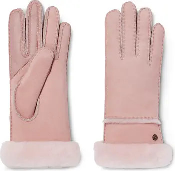 UGG® Seamed Touchscreen Compatible Genuine Shearling Lined Gloves | Nordstrom | Nordstrom
