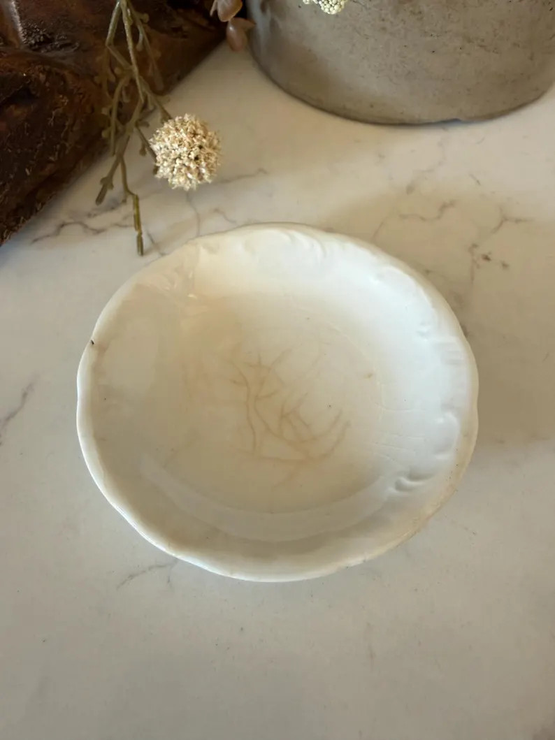 Vintage Henry Alcock & Co. White butter pat Made in England #1 | Etsy (Global)