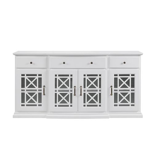 Walker Edison - Classic Fretwork Storage Sideboard - White | Best Buy U.S.