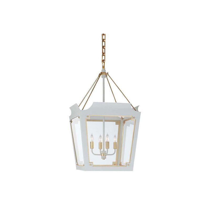 Caddo Lantern, Soft White With Gild | One Kings Lane