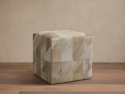 Tashyi Hide Pouf | Arhaus | Arhaus