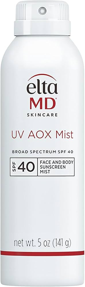 EltaMD UV AOX Mist Mineral Sunscreen Spray SPF 40, Broad Spectrum Face and Body Sunscreen with Zi... | Amazon (US)