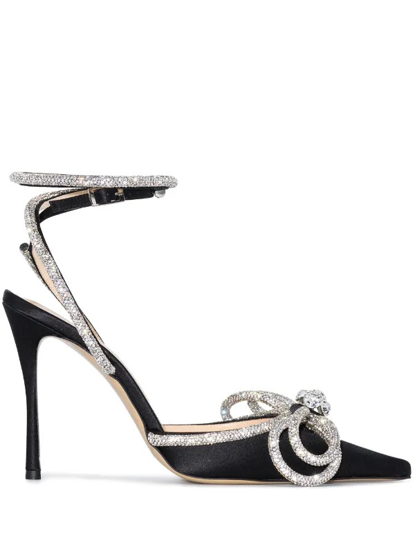 crystal bow 110mm pumps | Farfetch Global