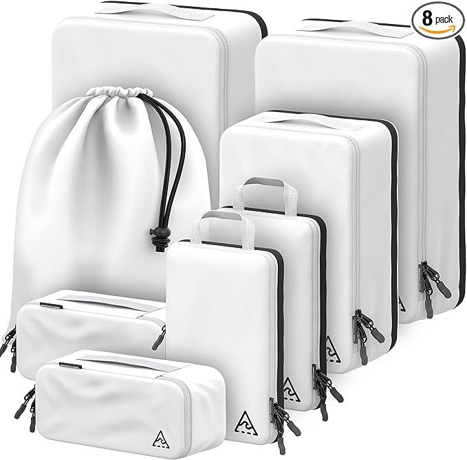 8-Piece Deluxe Compression Packing Cubes for Travel - Maximize Space in Luggage with HybridMax Do... | Amazon (US)
