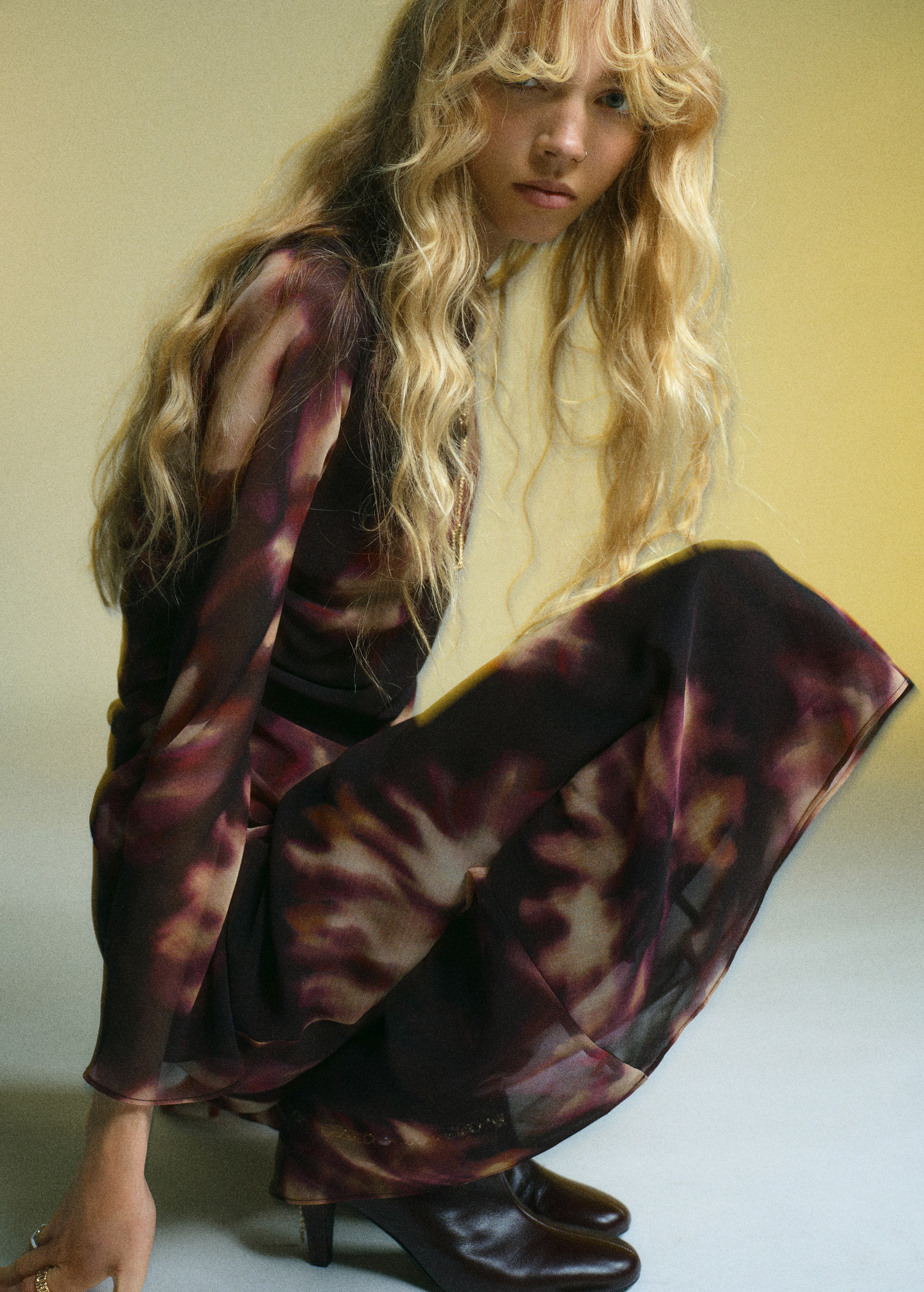 Gerüschtes Tie-Dye-Kleid - Damen | MANGO Deutschland | Mango EU