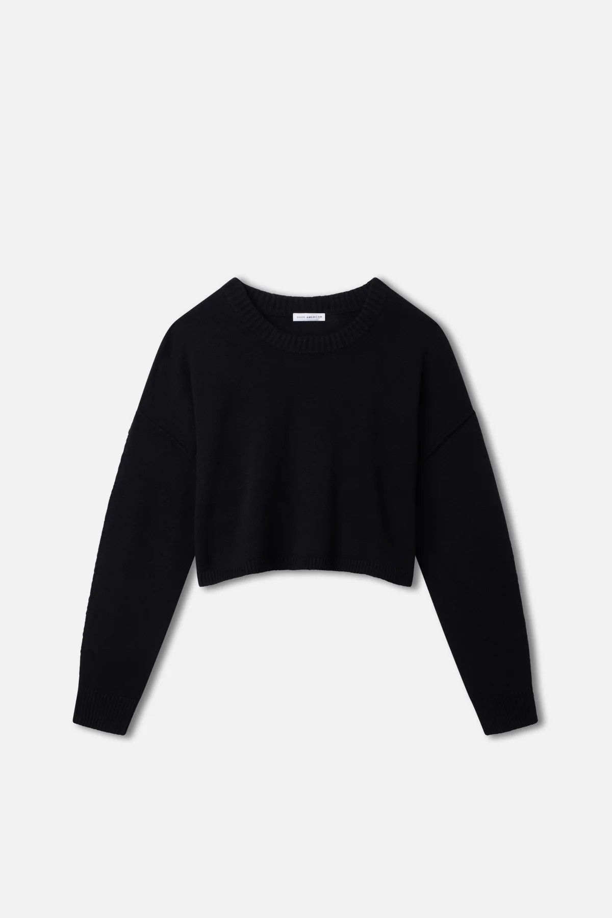 COZY KNIT CREW NECK | BLACK001 - GOOD AMERICAN | Good American