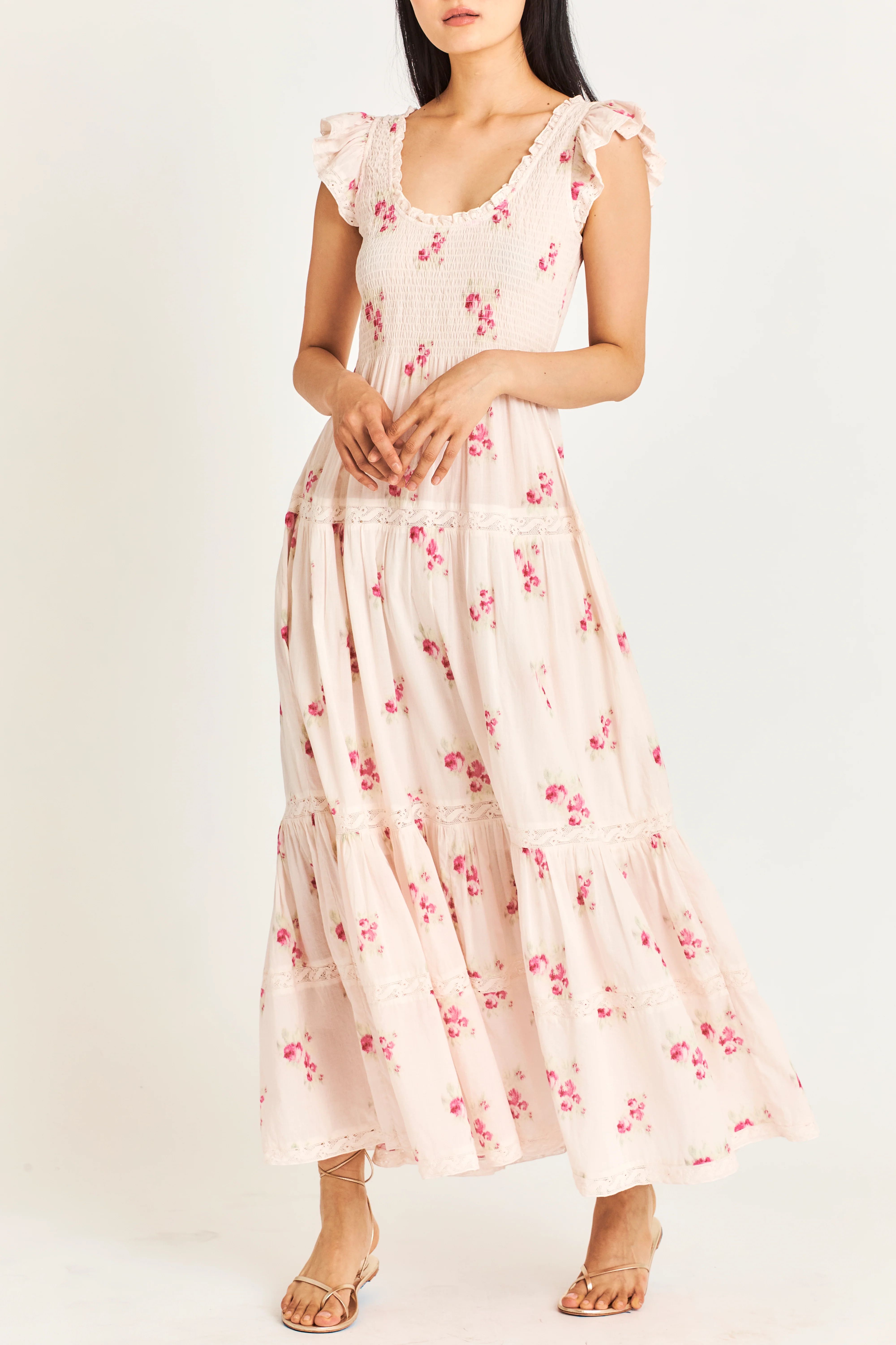 Chessie Floral Maxi Dress | LOVESHACKFANCY