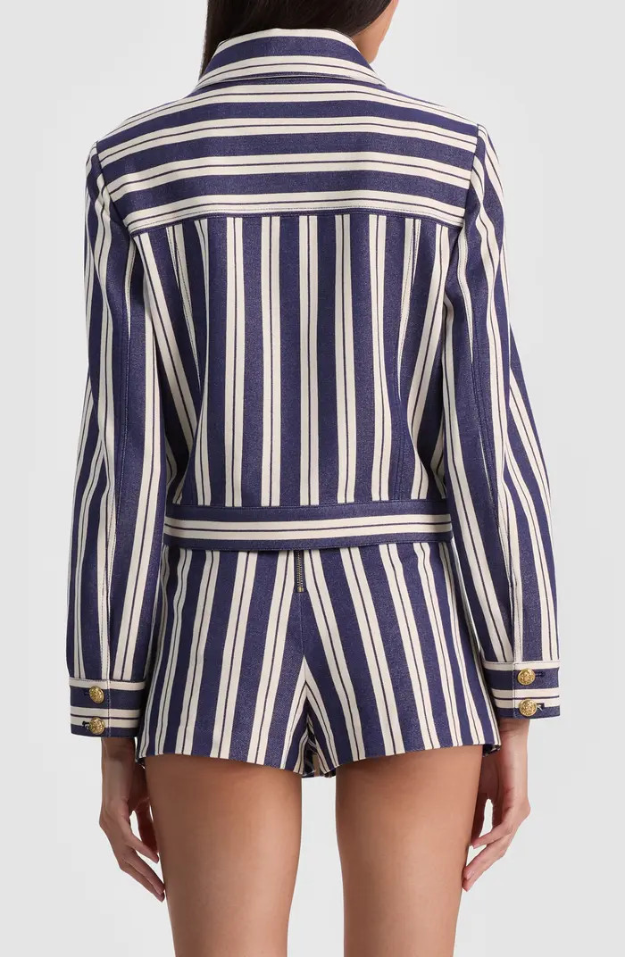 Alice + Olivia Alex Stripe Boxy Jacket | Nordstrom | Nordstrom