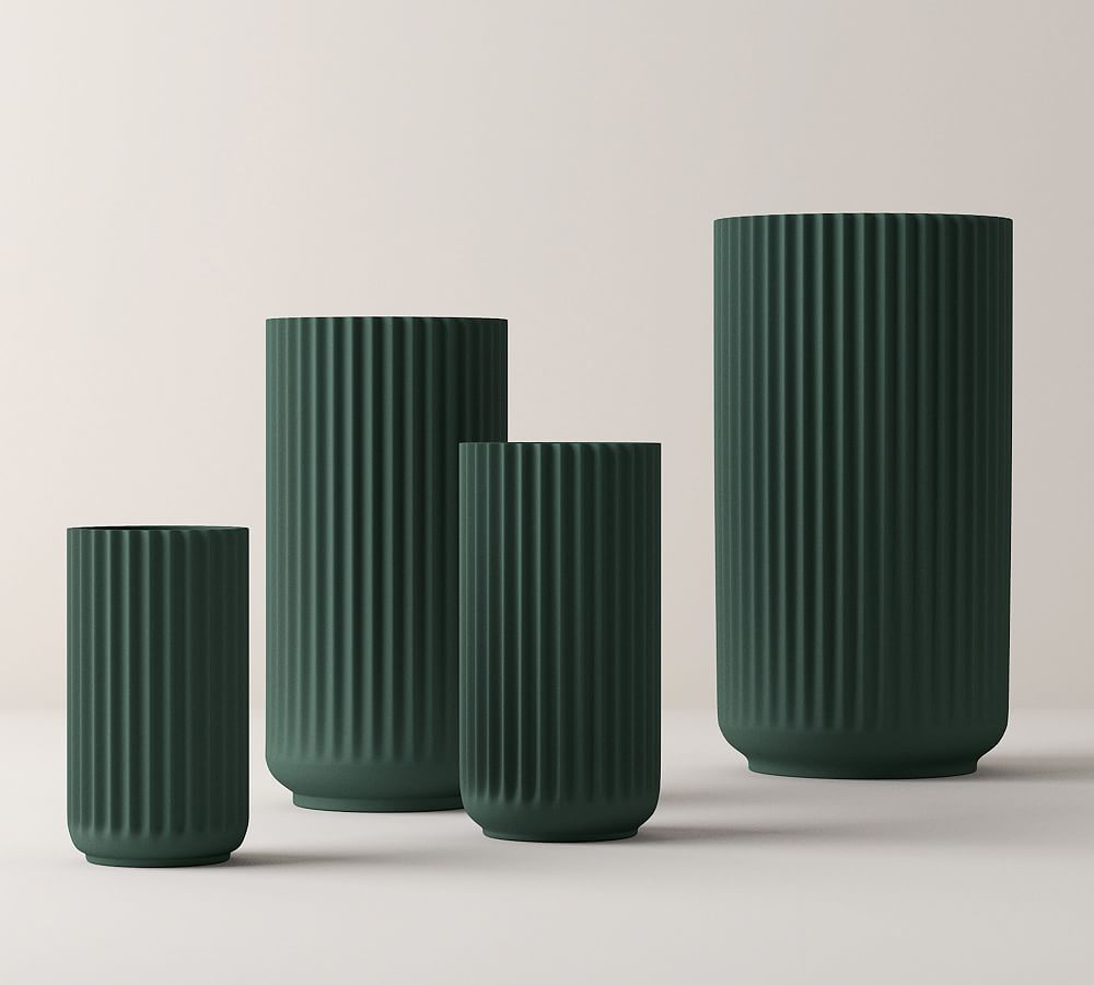 Lyngby Green Porcelain Vases | Pottery Barn (US)
