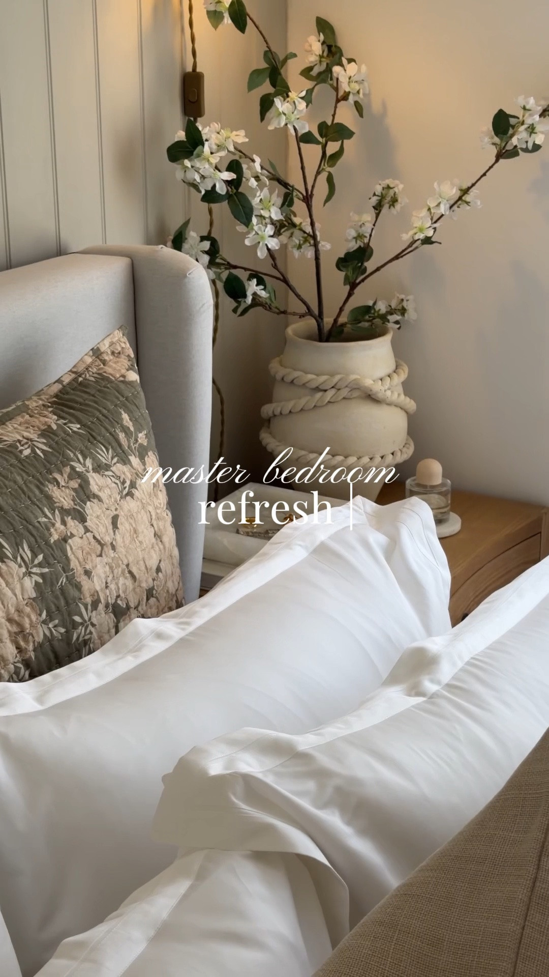 Master bedroom refresh with some stunning pieces from Pottery Barn 🤍🌿

Bedding, bedroom decor, cushions, vase, faux stems, summer home decor

#LTKuk #LTKhome #LTKstyletip