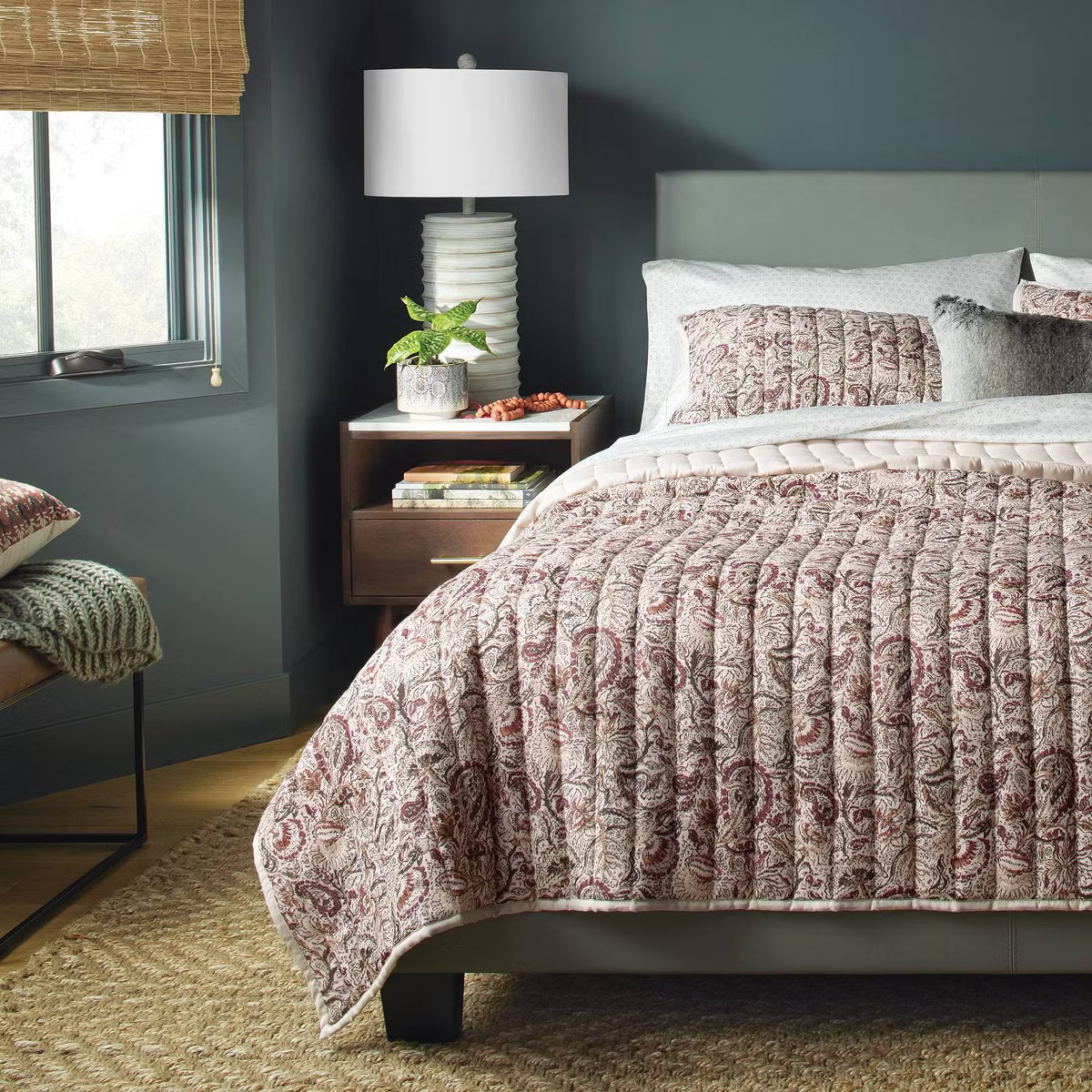 Voile Paisley Printed Quilt Cream - Threshold™ | Target