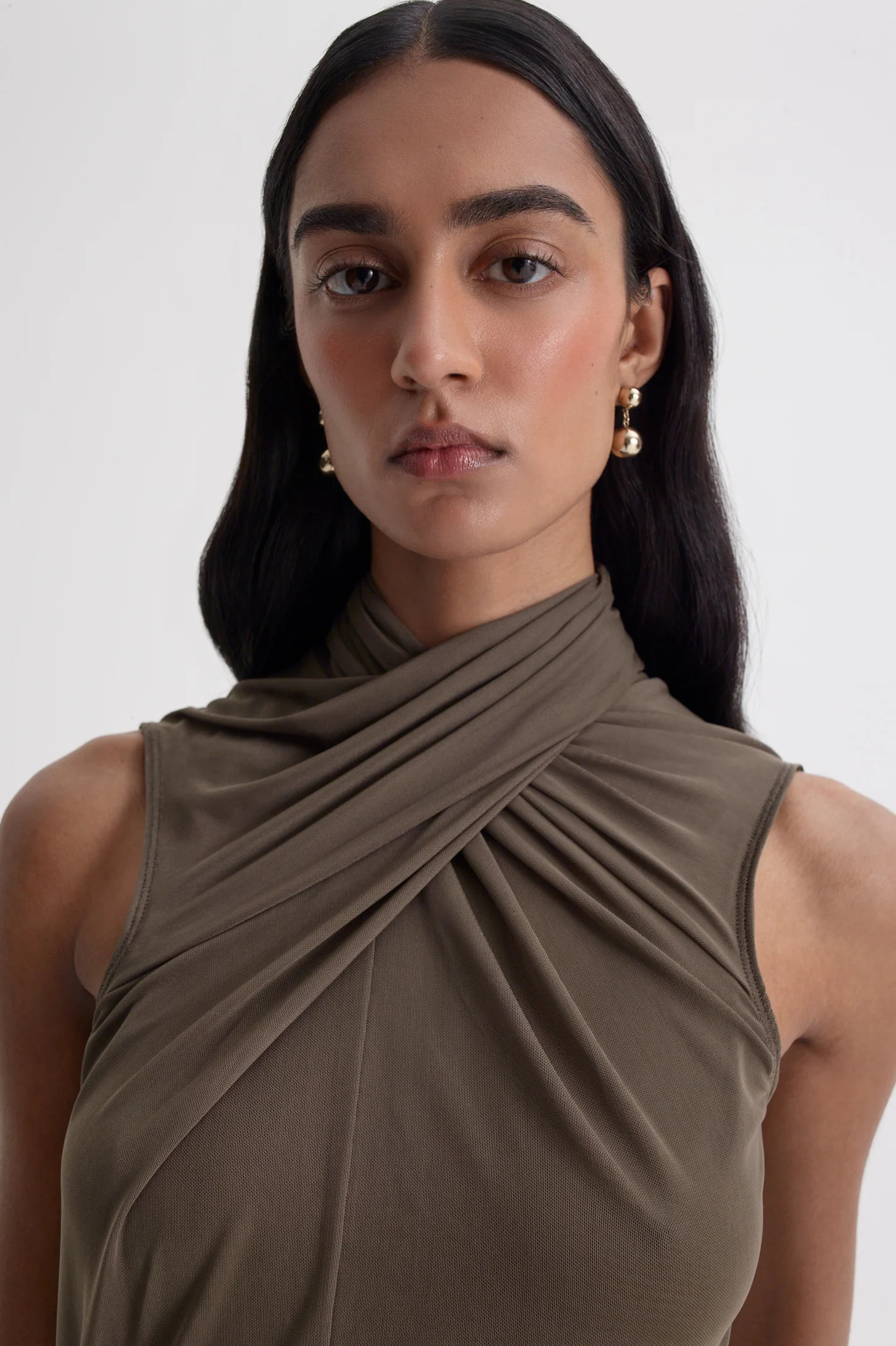 MESH TURBAN SLEEVELESS TOP - JUNGLE - Scanlan Theodore | Scanlan Theodore