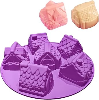10.2'' Christmas Gingerbread House Silicone Baking Mold, FantasyDay Anniversary Birthday Tray-Wed... | Amazon (US)