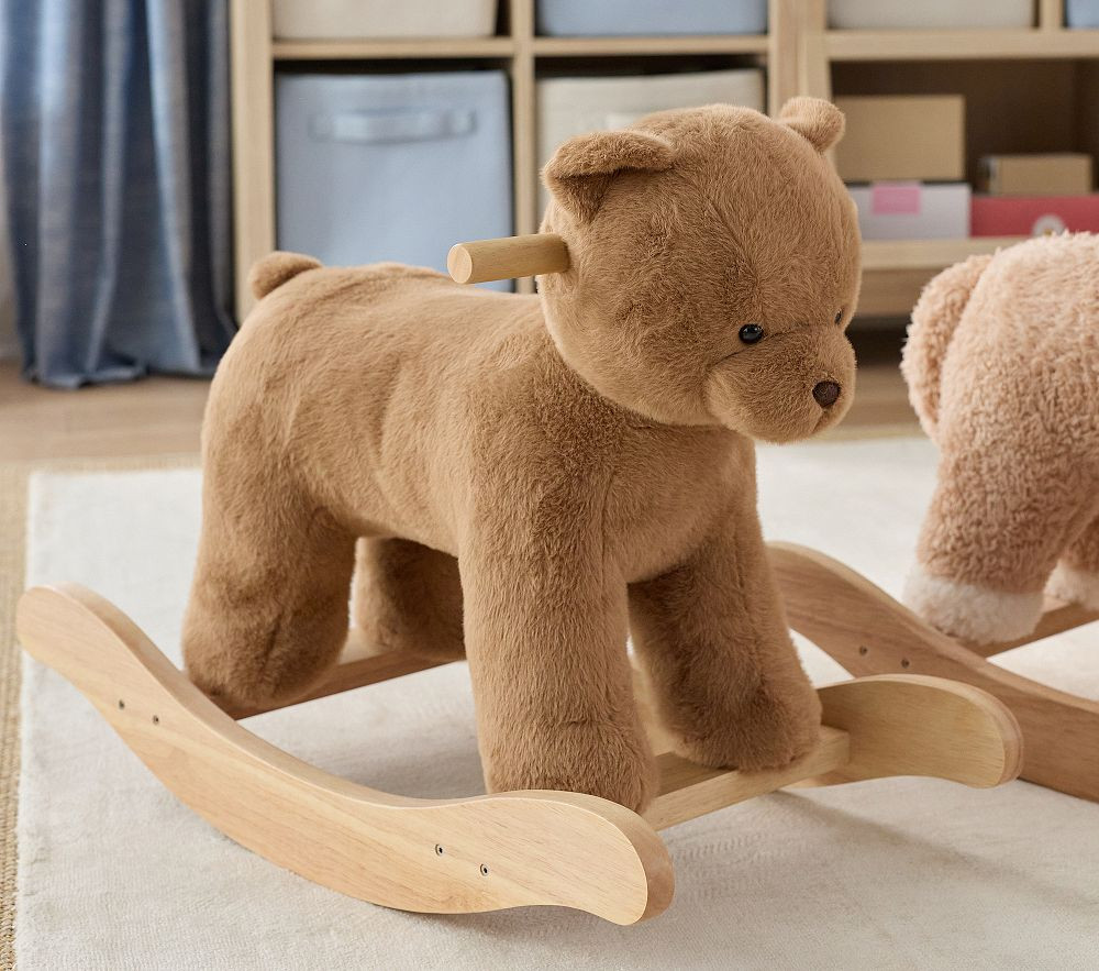 Teddy Bear Plush Nursery Rocker | Pottery Barn Kids