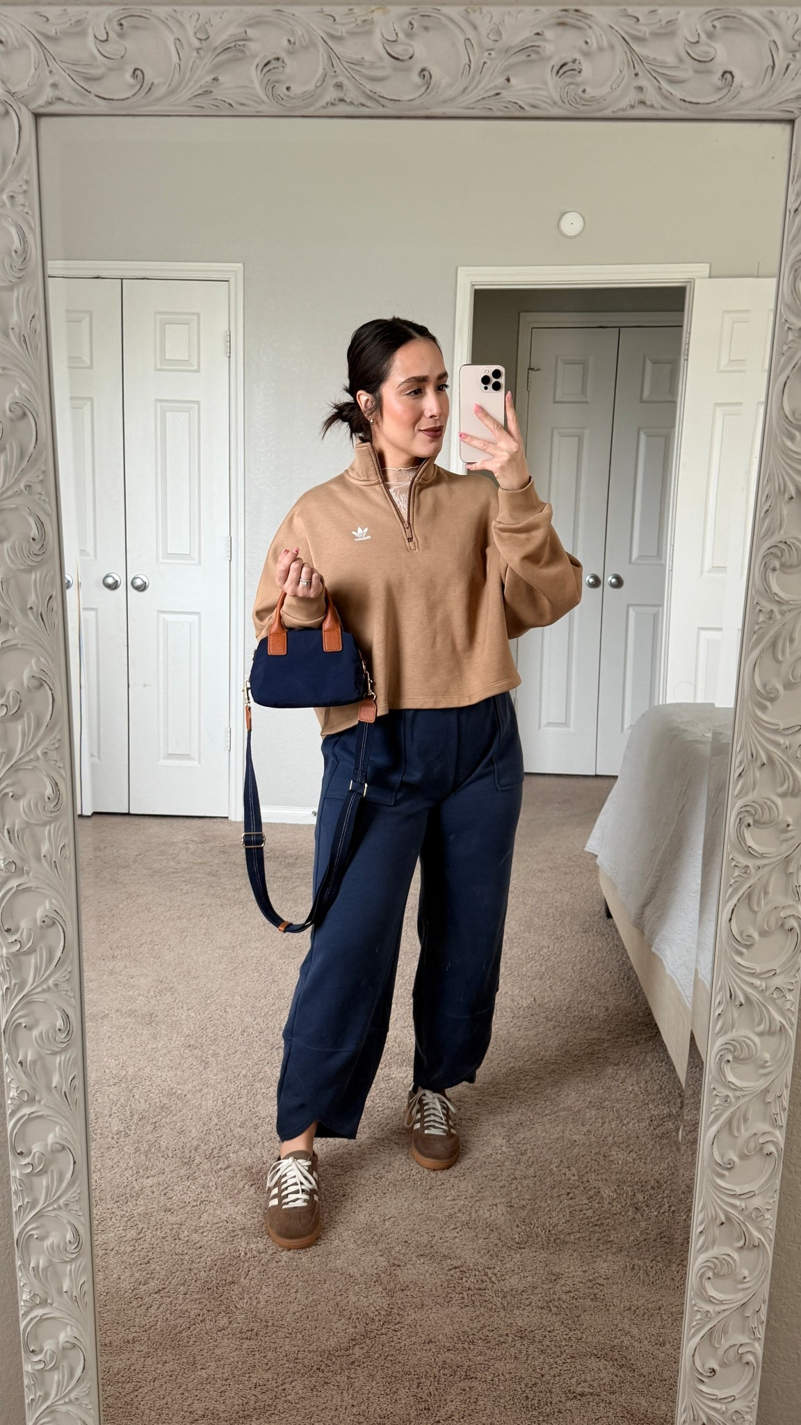 Sunday casual outfit. Brown and blue color
Combo. Adidas Spezials 

#LTKPetite #LTKootd #LTKmomlife