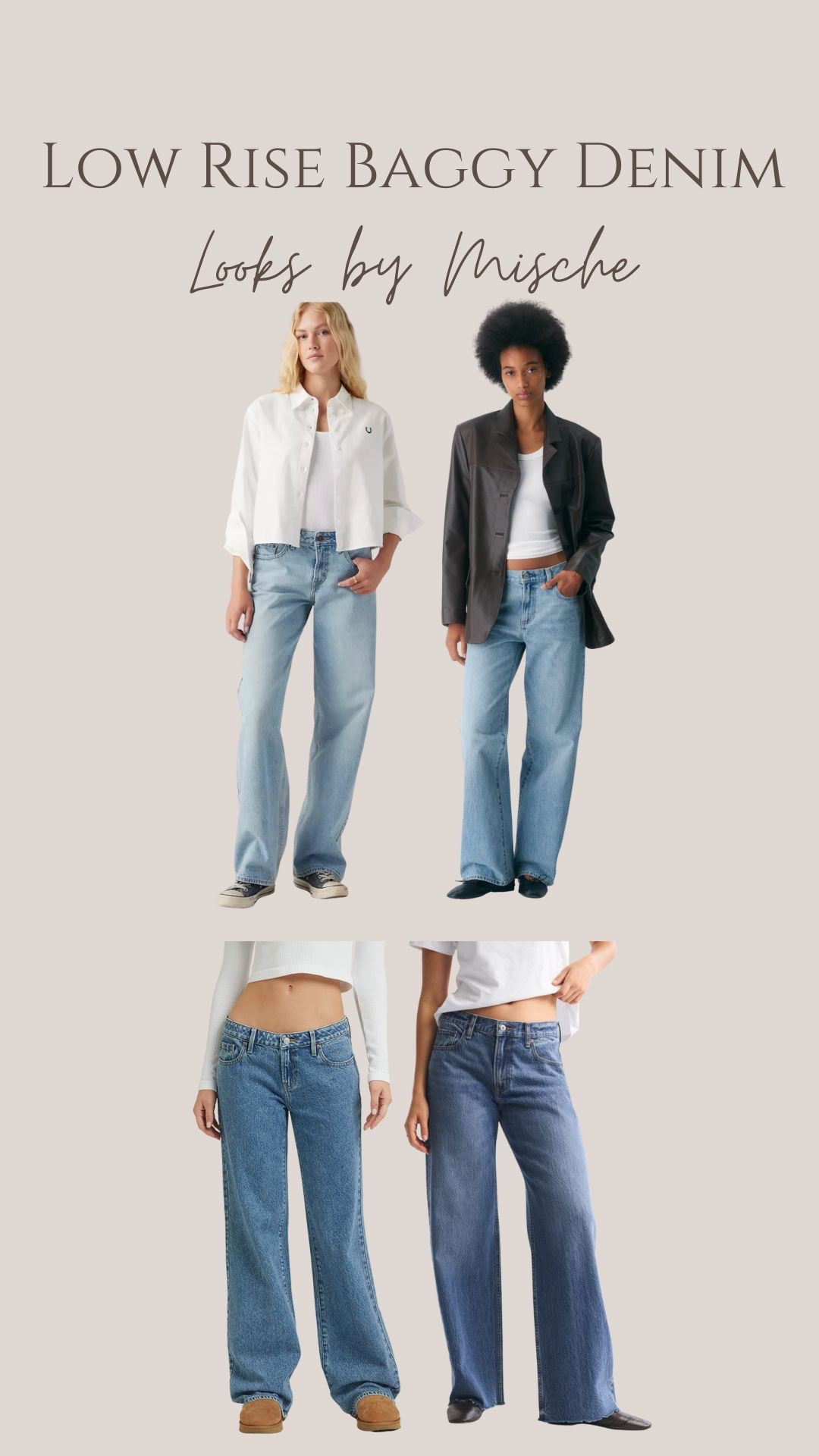 Best low rise baggy denim for Fall!