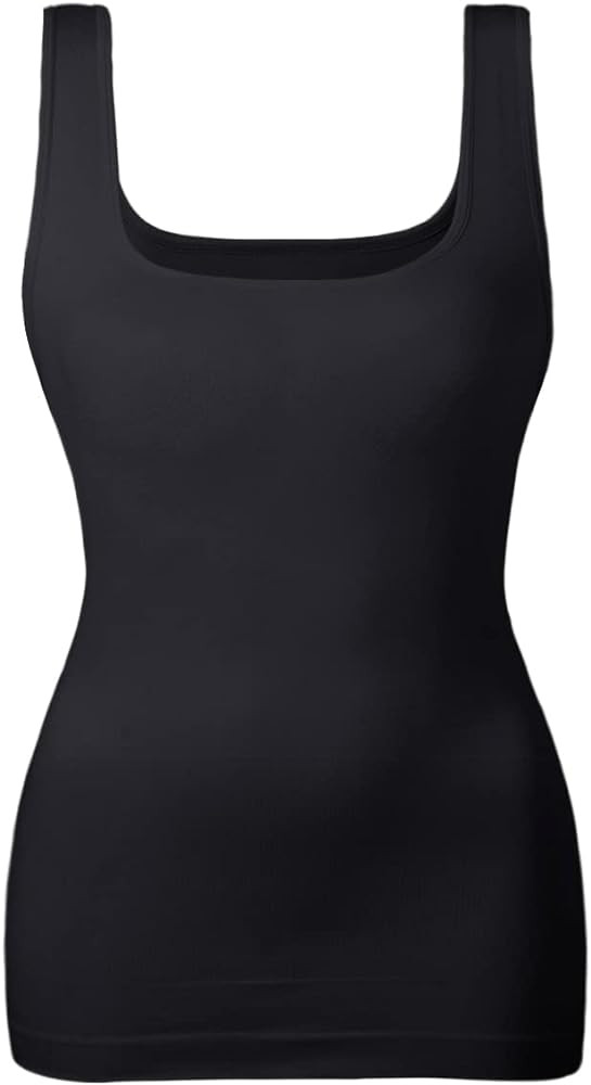 EUYZOU Women's Tummy Control Shapewear Tank Tops Seamless Square Neck Compression Tops Slimming B... | Amazon (US)