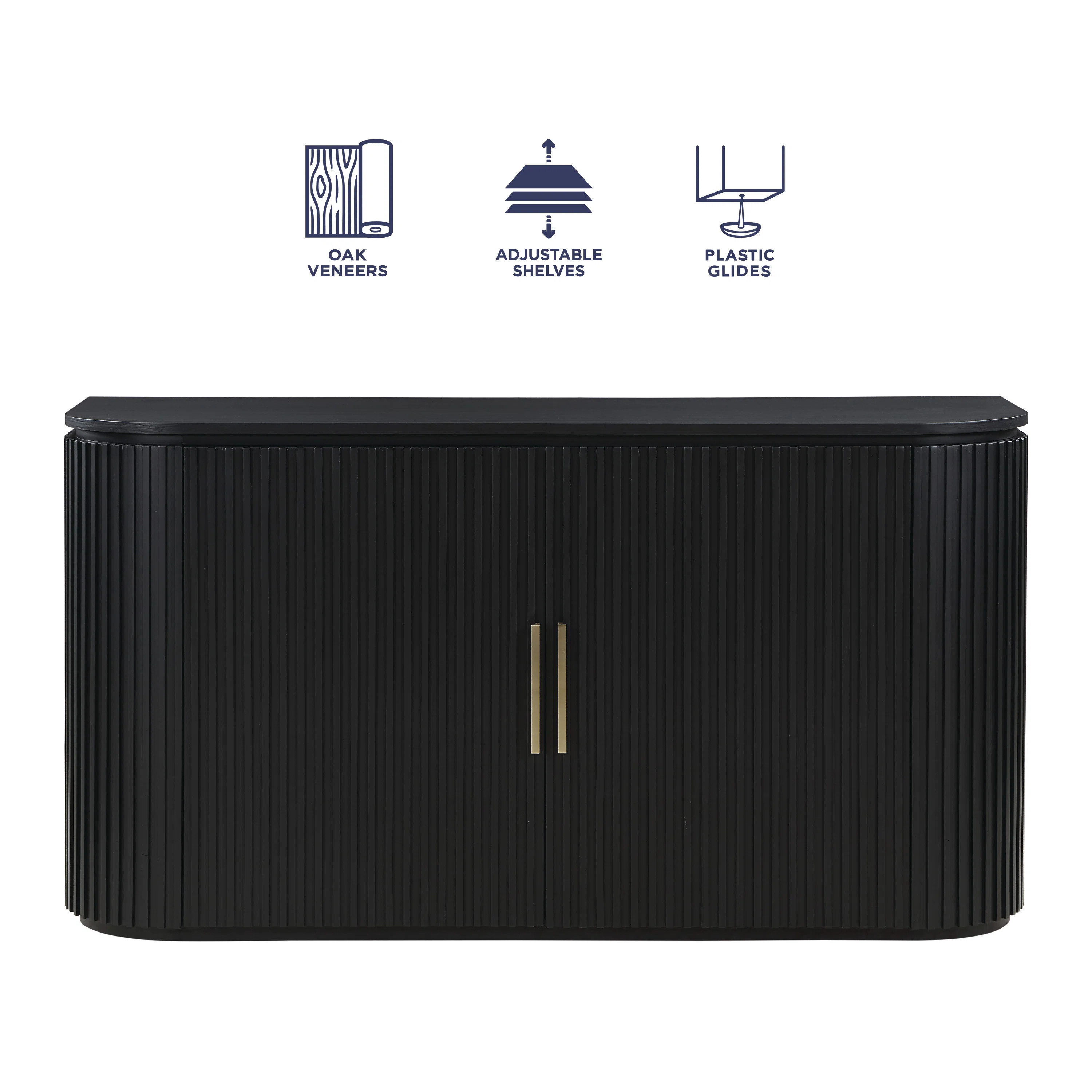 Fiammetta 60'' Wide Oak Wood Sideboard, Storage Server | Wayfair North America